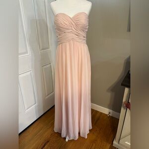 Bill Levkoff Strapless Blush Gown